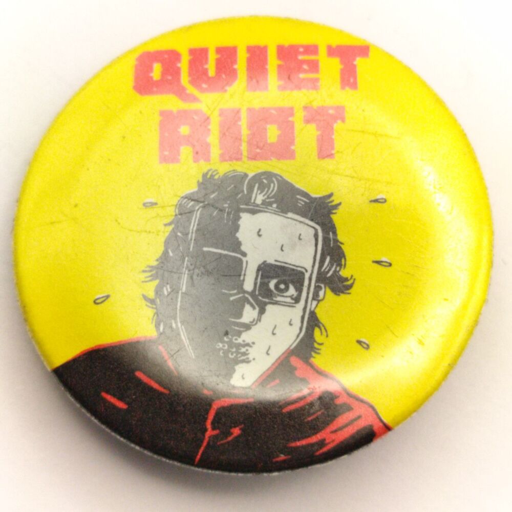 Quiet Riot Metal Health Pin Pinback Button Vintage Rock Masked